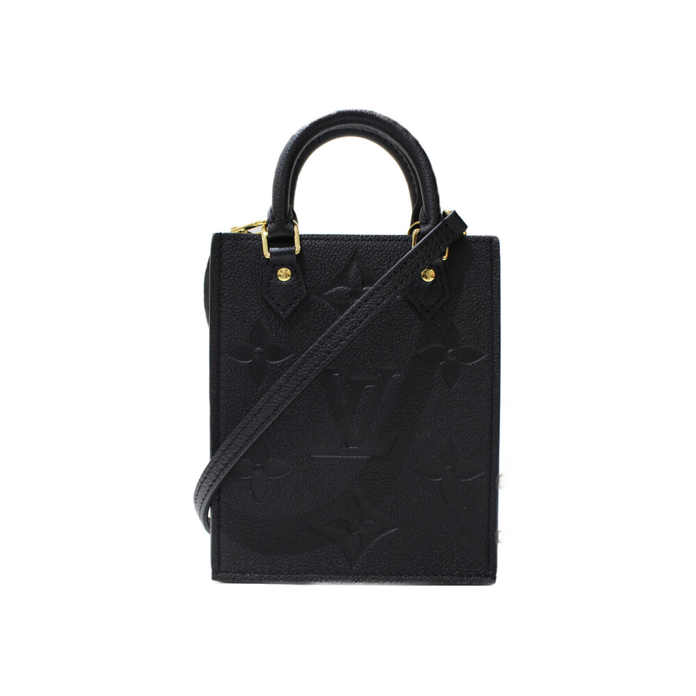 Louis Vuitton Strap Black Bag Handbag Empreinte Shoulder Sac Plat - Picture 2 of 7